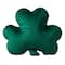Glitzhome® 14" St. Patrick's Hooked Shamrock-Shaped Pillow